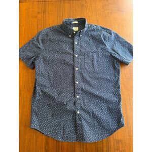 J.Crew Secret Wash Short-Sleeve Org Poplin Stretch Shirt in Daisy Print - Size M